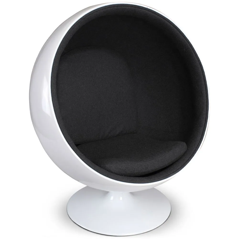 Design Ball Armchair - Upholstered in Fabric - Batton image 8