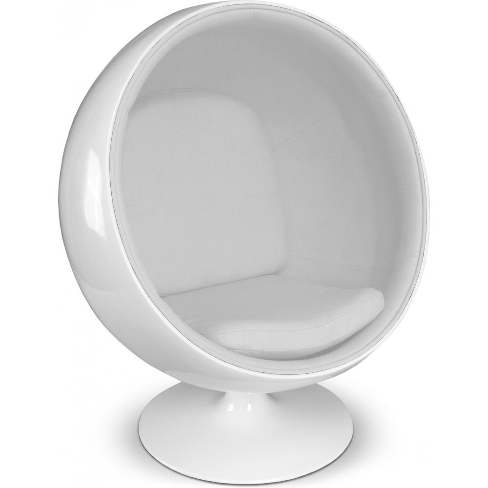  Buy Design Ball Armchair - Upholstered in Fabric - Batton White 16498 - in the EU