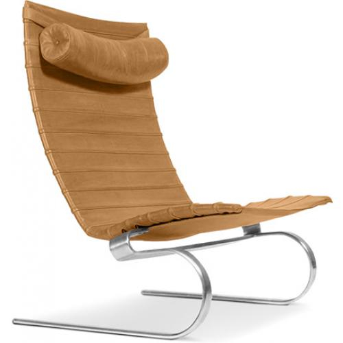  Buy Leather Armchair - Design Lounger - Bloy Light brown 16830 - in the EU
