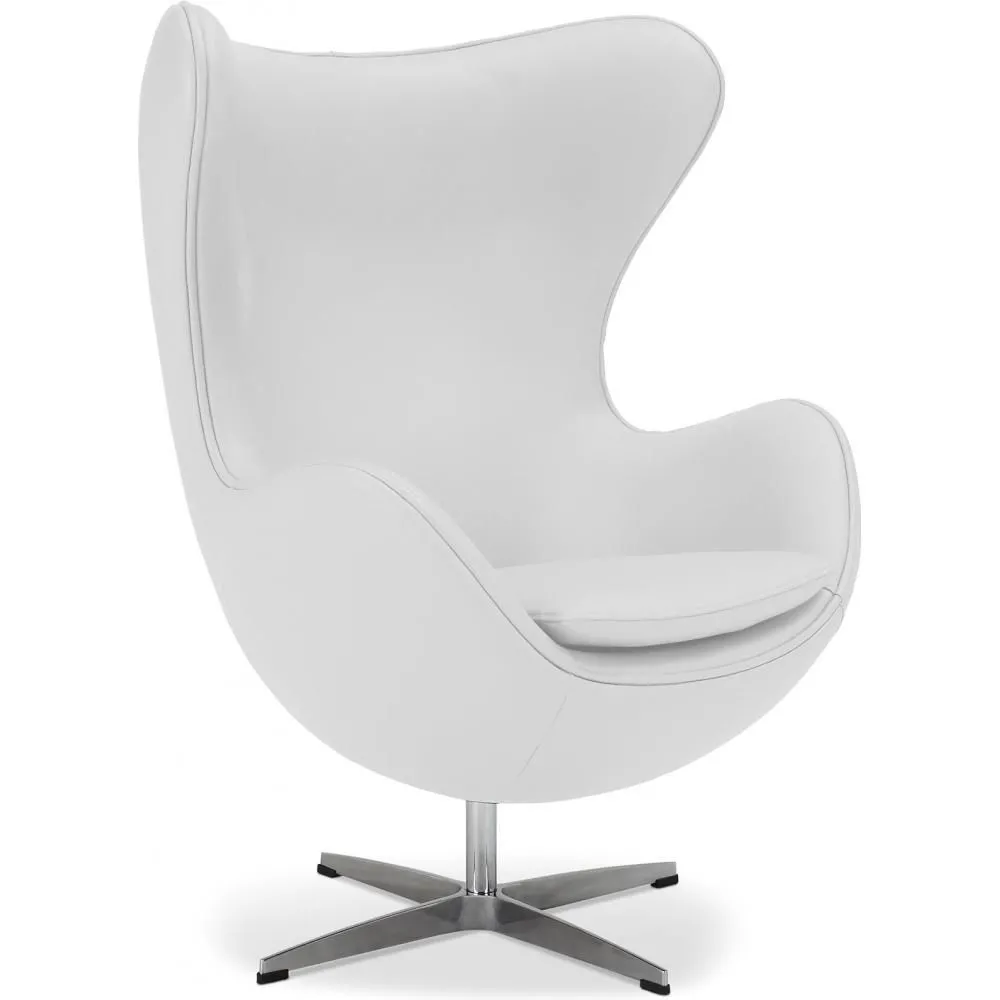 Armchair with armrests - Leather upholstery - Egg-shaped design - Brave image 8