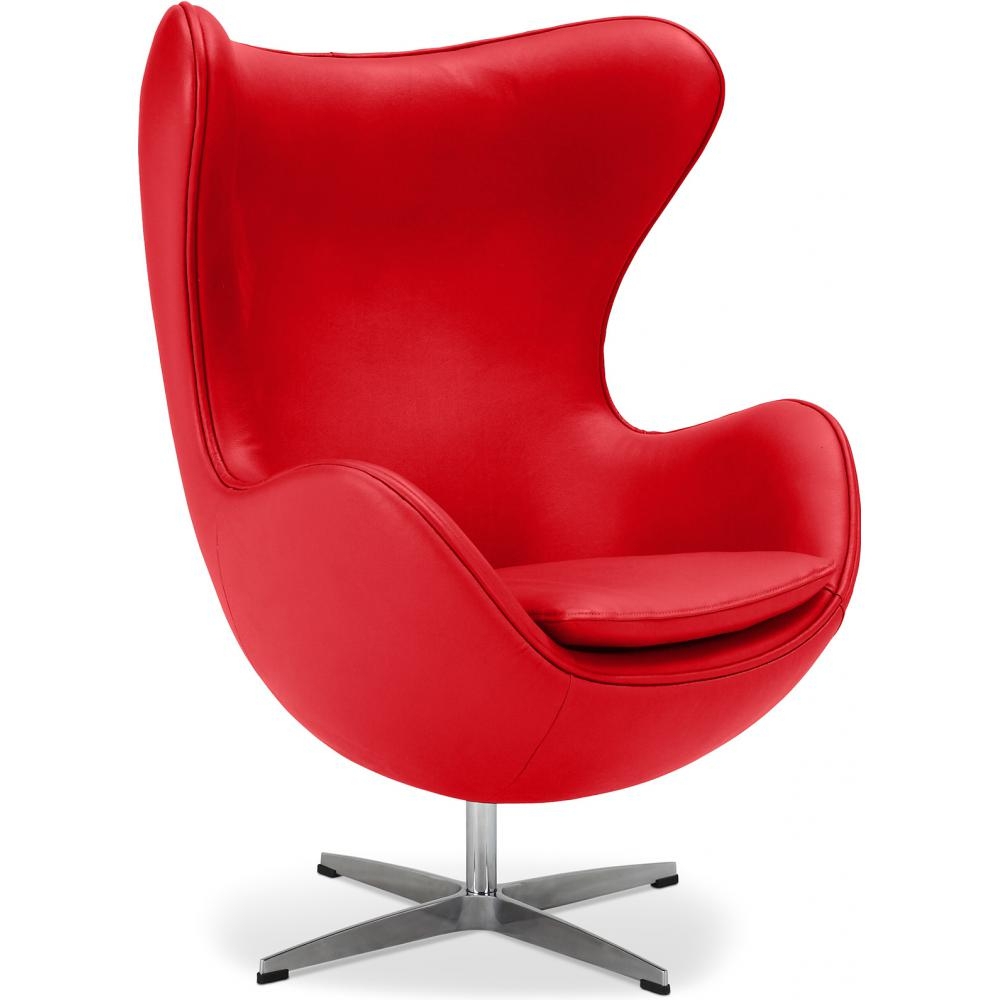 Buy Armchair with armrests - Leather upholstery - Egg-shaped design - Brave Red 13414 - in the EU