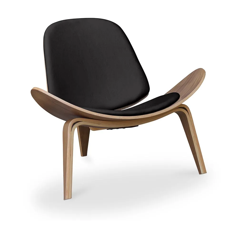 Designer armchair - Scandinavian armchair - Faux leather upholstery - Lucy image 8