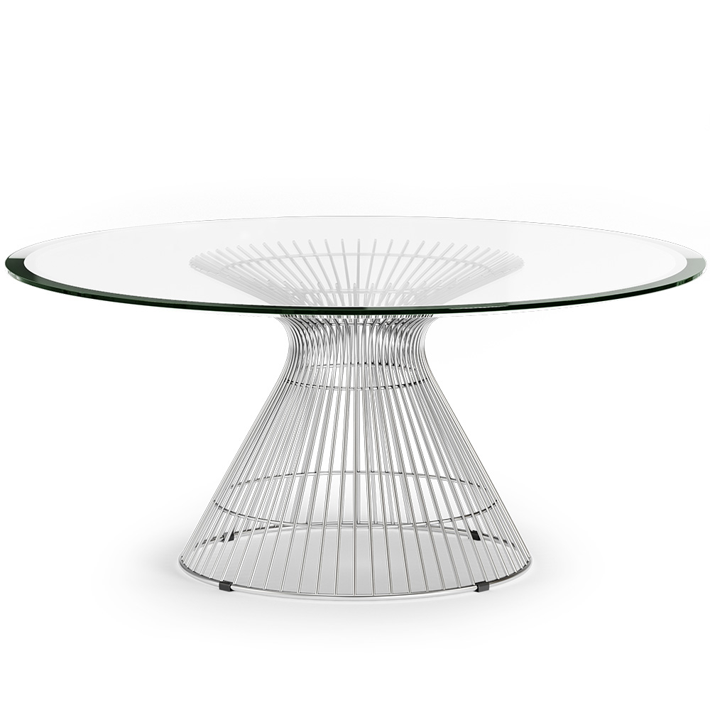  Buy Round Coffee Table - Glass Design - Barrel Steel 16325 - in the EU