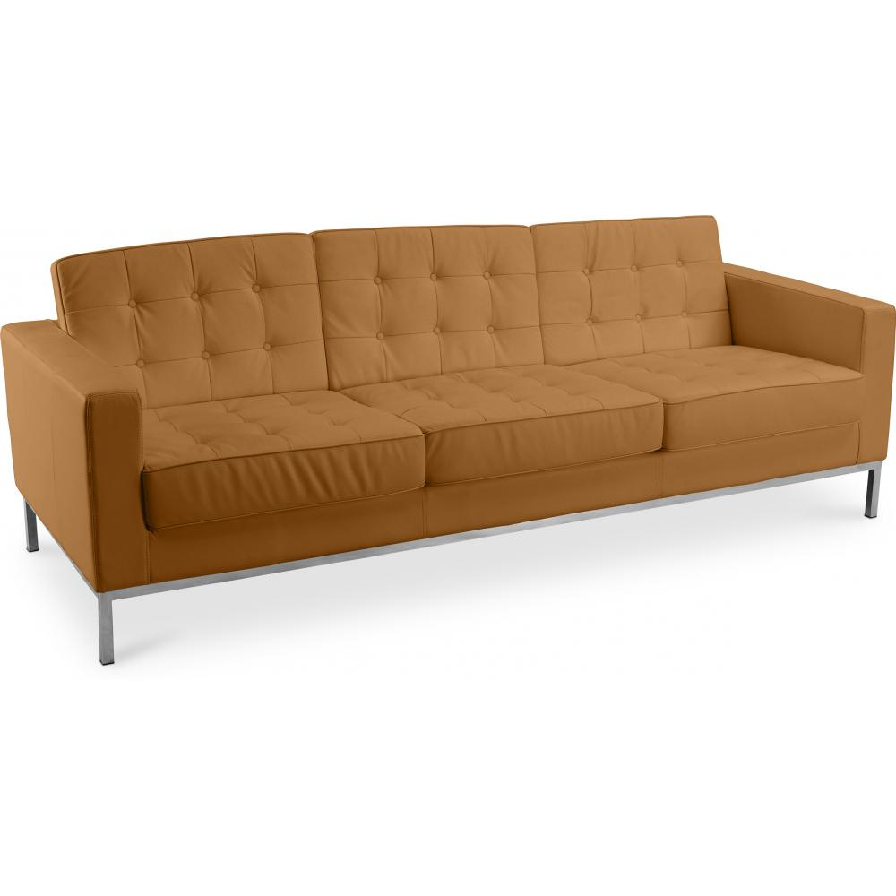  Buy Leather Upholstered Sofa - 3 Seater - Konel Light brown 13247 - in the EU