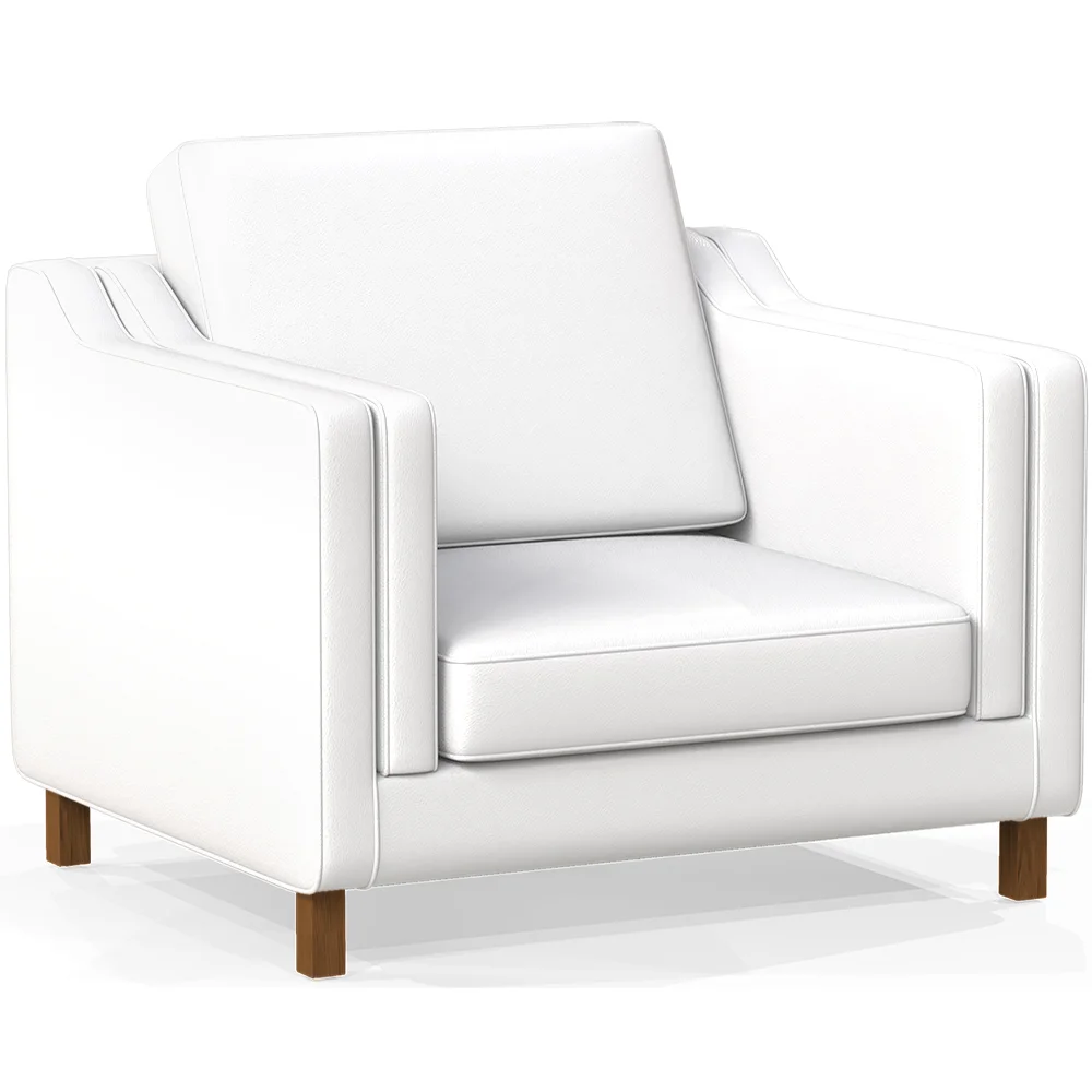 Armchair with Armrests - Upholstered in Leather - Mattathais image 8