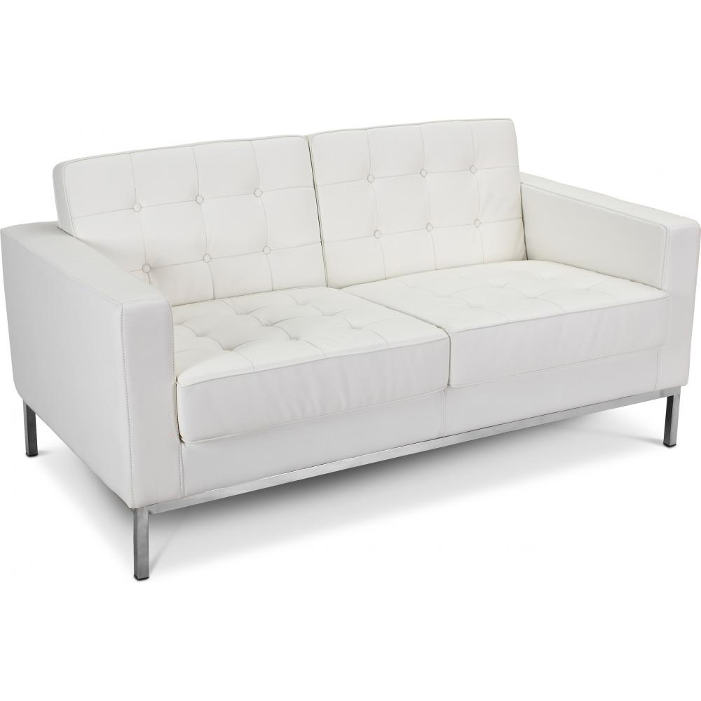  Buy Polyurethane Leather Upholstered Sofa - 2 Seater - Konel White 13242 - in the EU
