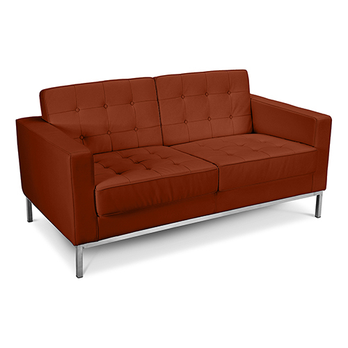  Buy Polyurethane Leather Upholstered Sofa - 2 Seater - Konel Brown 13242 - in the EU
