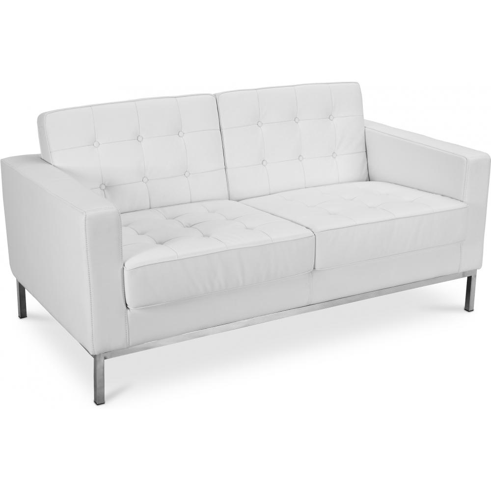  Buy Leather Upholstered Sofa - 2 Seater - Konel White 13243 - in the EU