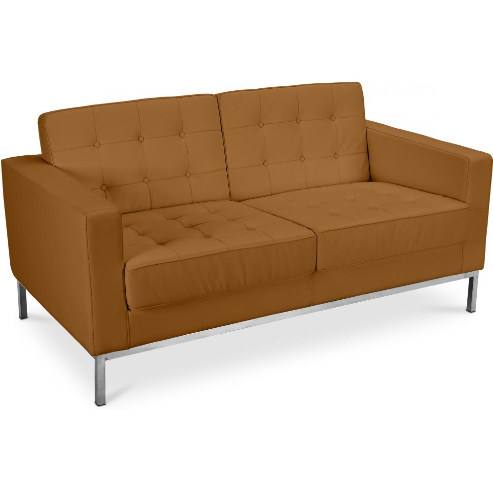  Buy Leather Upholstered Sofa - 2 Seater - Konel Light brown 13243 - in the EU