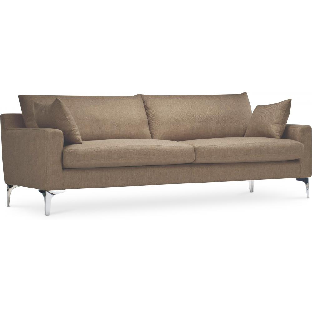  Buy 3 Seater Sofa - Fabric Upholstered - Uza Brown 26729 - in the EU