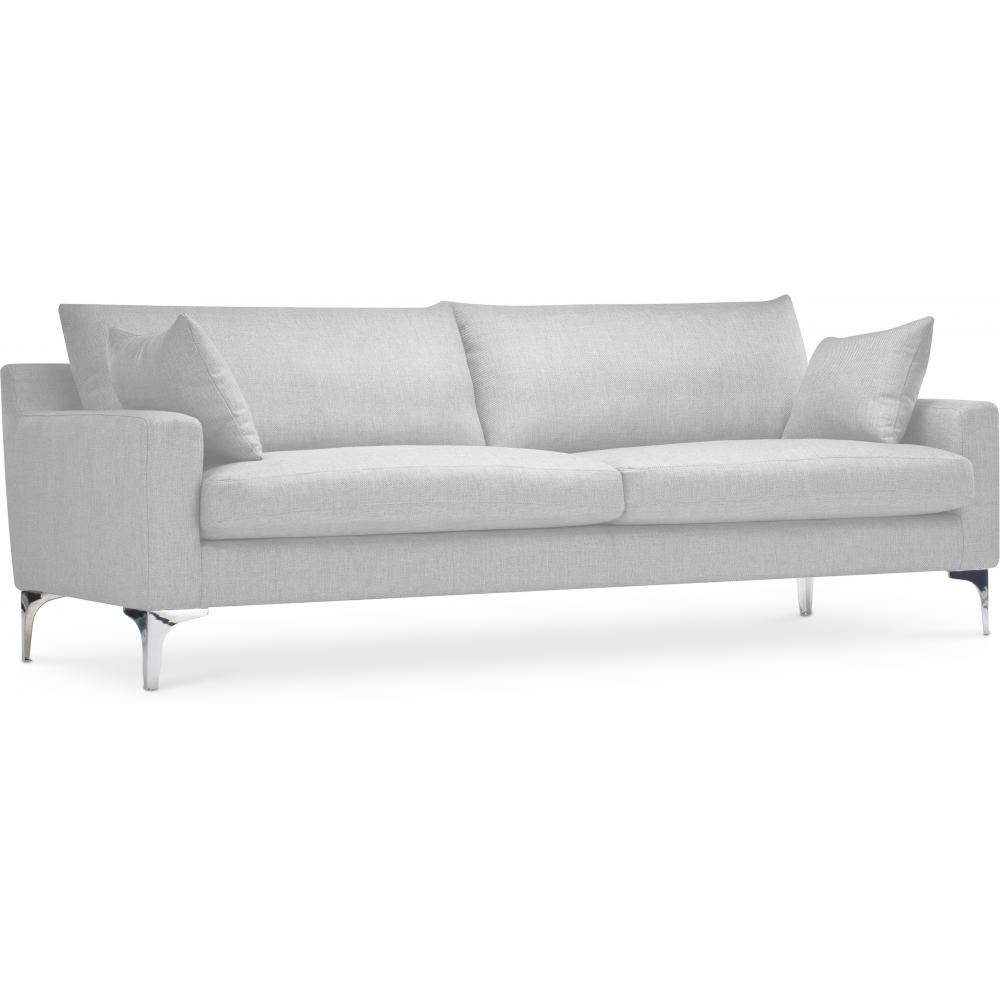  Buy 3 Seater Sofa - Fabric Upholstered - Uza Light grey 26729 - in the EU