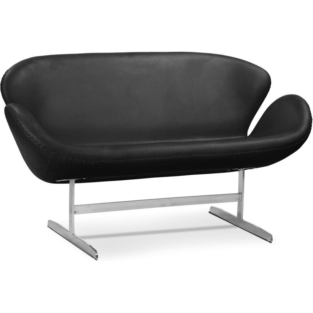  Buy Scandinavian design Svin  Sofa (2 seats) - Faux Leather Black 13912 - in the EU