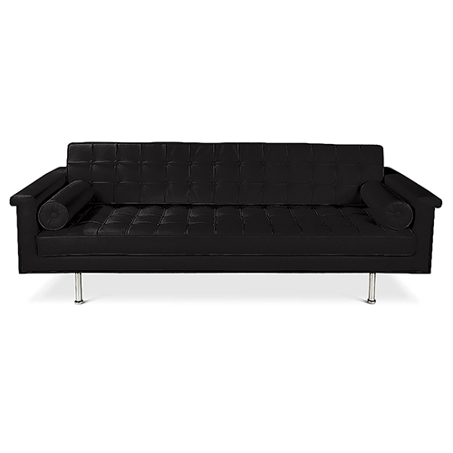  Buy Design Sofa Objective (3 seats) - Faux Leather Black 13259 - in the EU