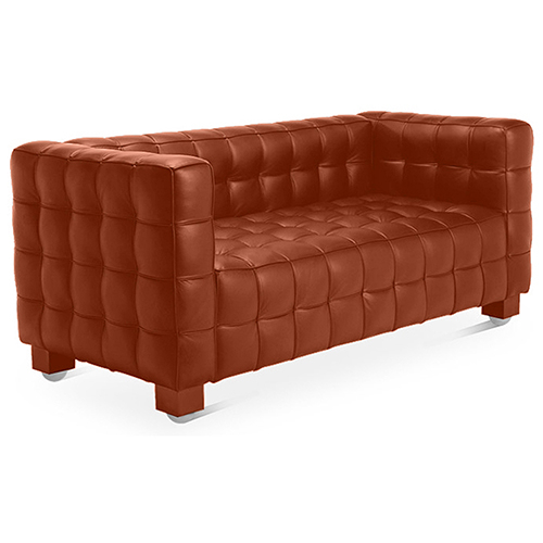  Buy Polyurethane Leather Upholstered Sofa - 2 Seater - Nubus Brown 13252 - in the EU