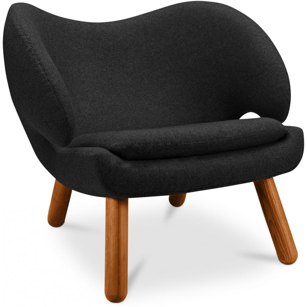  Buy Pelitane  Scandinavian Design Armchair  - Fabric Black 16506 - in the EU
