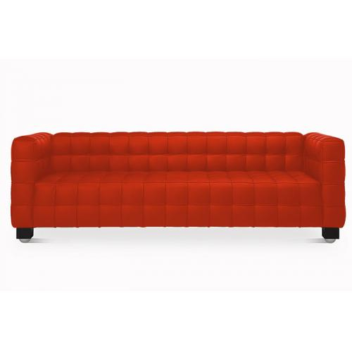  Buy Polyurethane Leather Upholstered Sofa - 3 Seater - Nubus  Red 13255 - in the EU