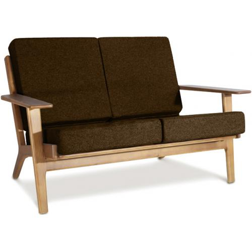  Buy Scandinavian design Design Sofa FM350 (2 seats) - Fabric Brown 13249 - in the EU