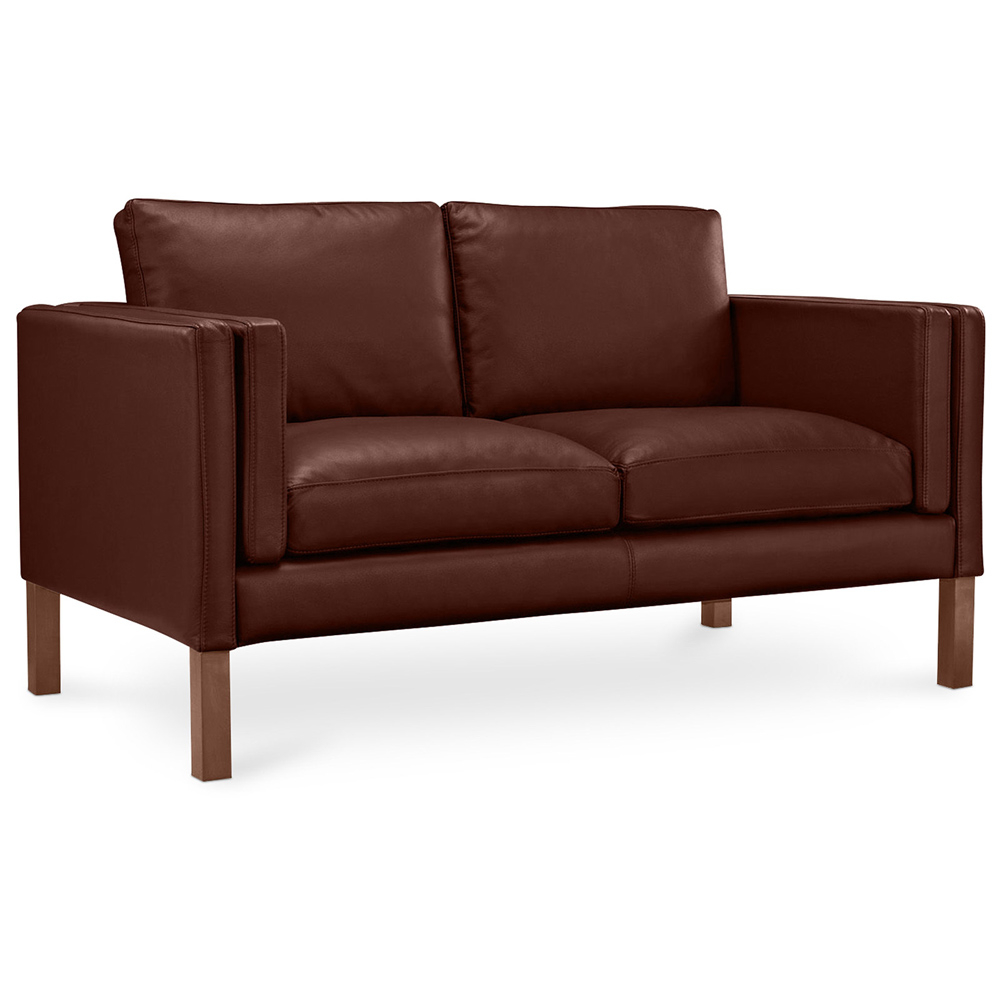  Buy Leather Upholstered Sofa - 2 Seater - Mordecai Cognac 13922 - in the EU