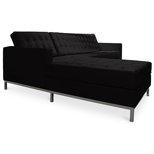 Buy Chaise longue design - Upholstered in Polipiel - Nova Black 15184 - in the EU