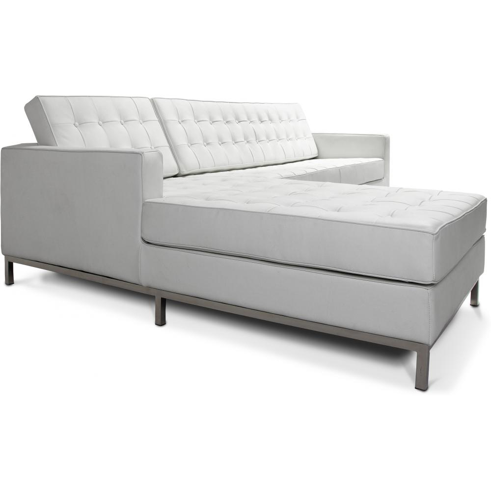  Buy Chaise longue design - Upholstered in Polipiel - Nova White 15184 - in the EU
