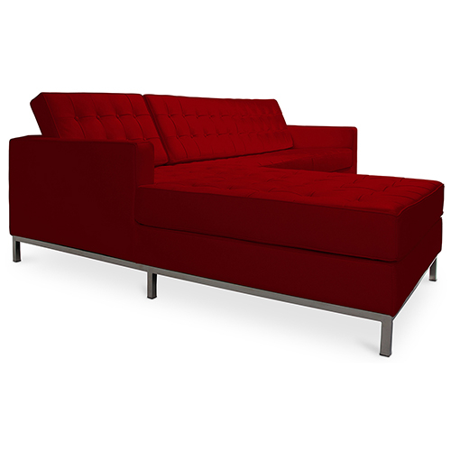  Buy Chaise longue design - Upholstered in Polipiel - Nova Red 15184 - in the EU