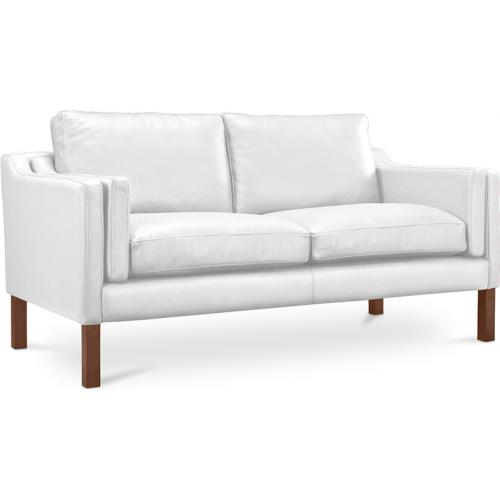  Buy Polyurethane Leather Upholstered Sofa - 2 Seater - Chaggai White 13915 - in the EU