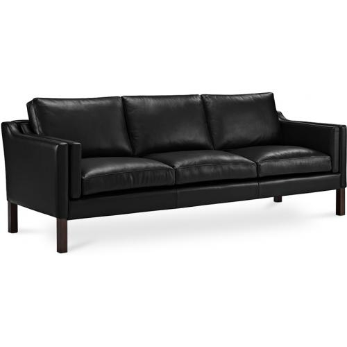  Buy Design Sofa Menache (3 seats) - Premium Leather Black 13928 - in the EU