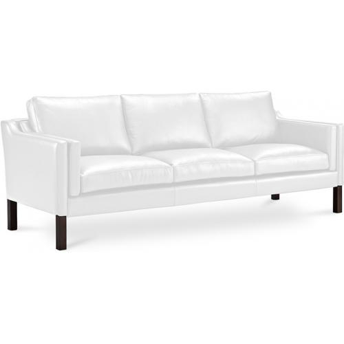  Buy Leather Upholstered Sofa - 3 Seater - Menache White 13928 - in the EU