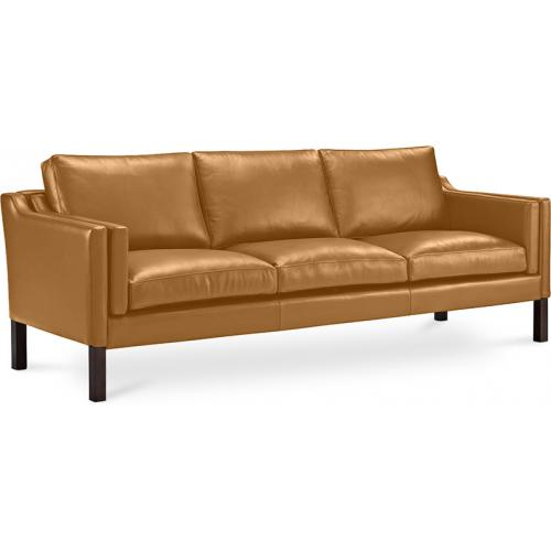  Buy Leather Upholstered Sofa - 3 Seater - Menache Light brown 13928 - in the EU