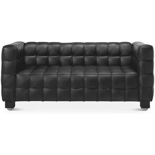  Buy Leather Upholstered Sofa - 2 Seater - Nubus Black 13253 - in the EU