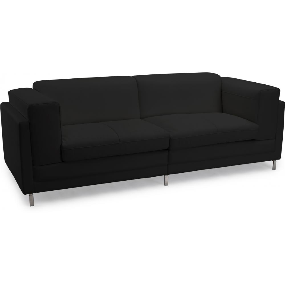  Buy Cawa Design Sofa  (2 seats) - Faux Leather Black 16611 - in the EU