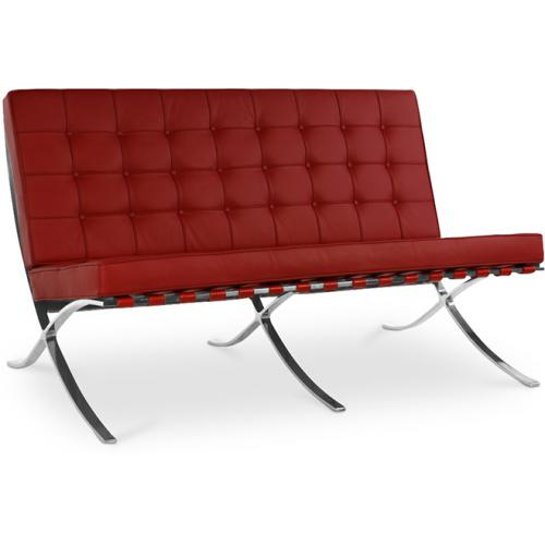  Buy Polyurethane Leather Upholstered Sofa - 2 Seater - Town  Red 13262 - in the EU