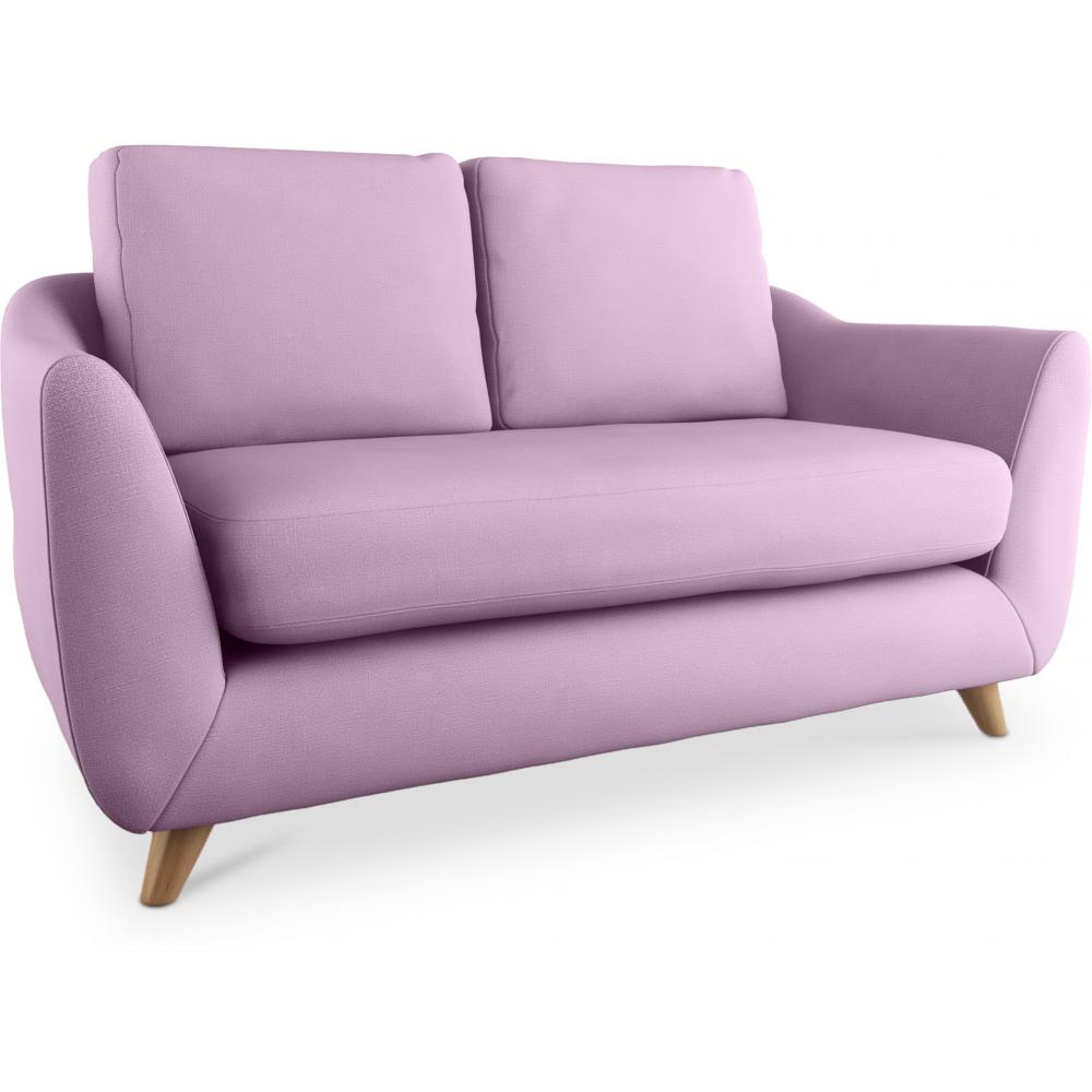  Buy Linen Upholstered Sofa - Scandinavian Style - 2 Seater - Gustavo Mauve 58242 - in the EU