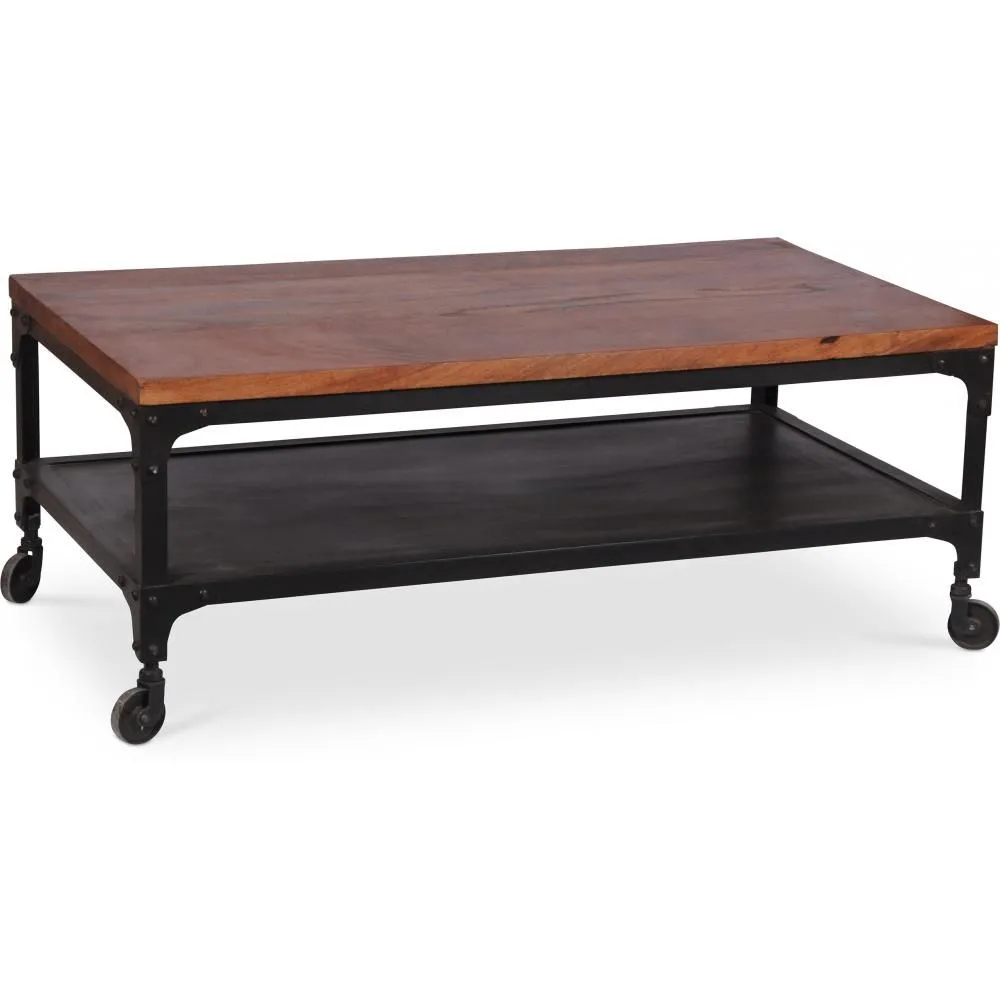Vintage industrial coffee table metal image 8