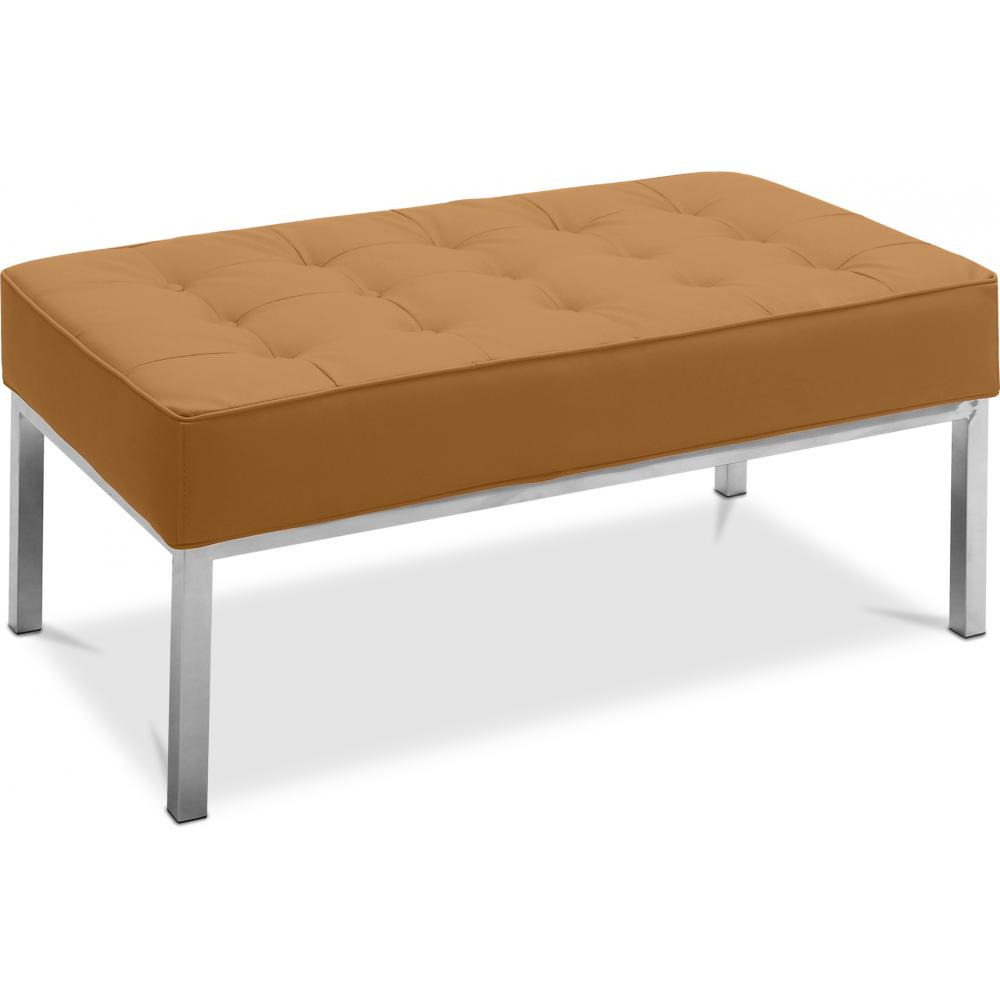 Buy Design Bench - 2 seats - Upholstered in Leather - Konel Light brown 13214 - in the EU