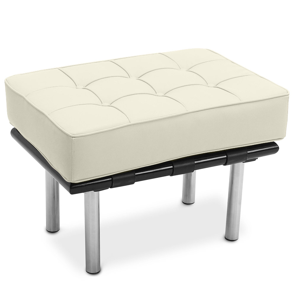  Buy Footstool Upholstered in Polyurethane - Barcel Ivory 15424 - in the EU