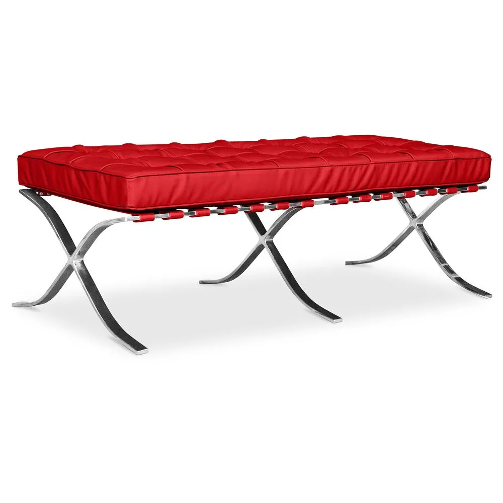 Leather-upholstered bench - Footrest - Town image 8