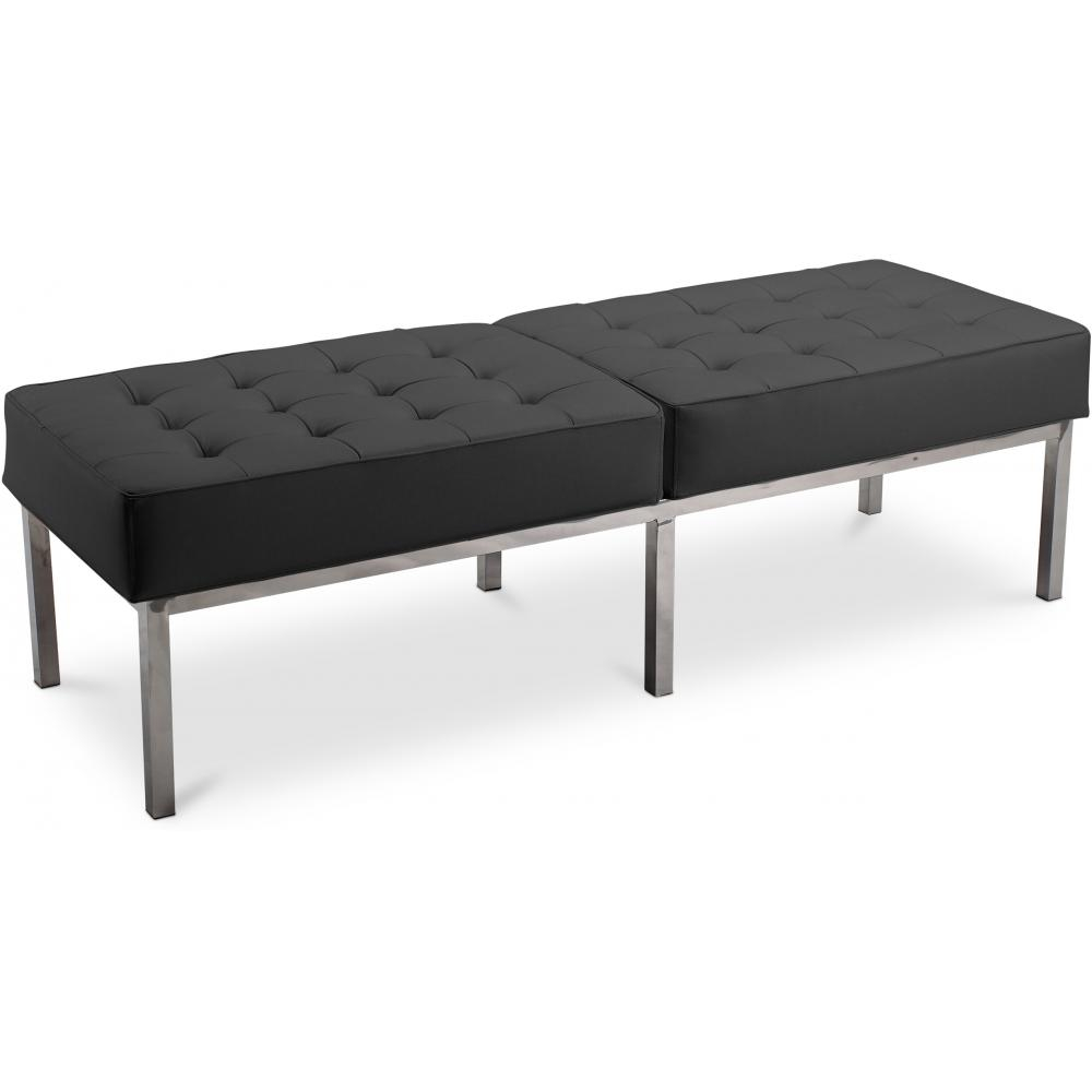  Buy Knoll Bench (3 seats)  - Premium Leather Black 13217 - in the EU