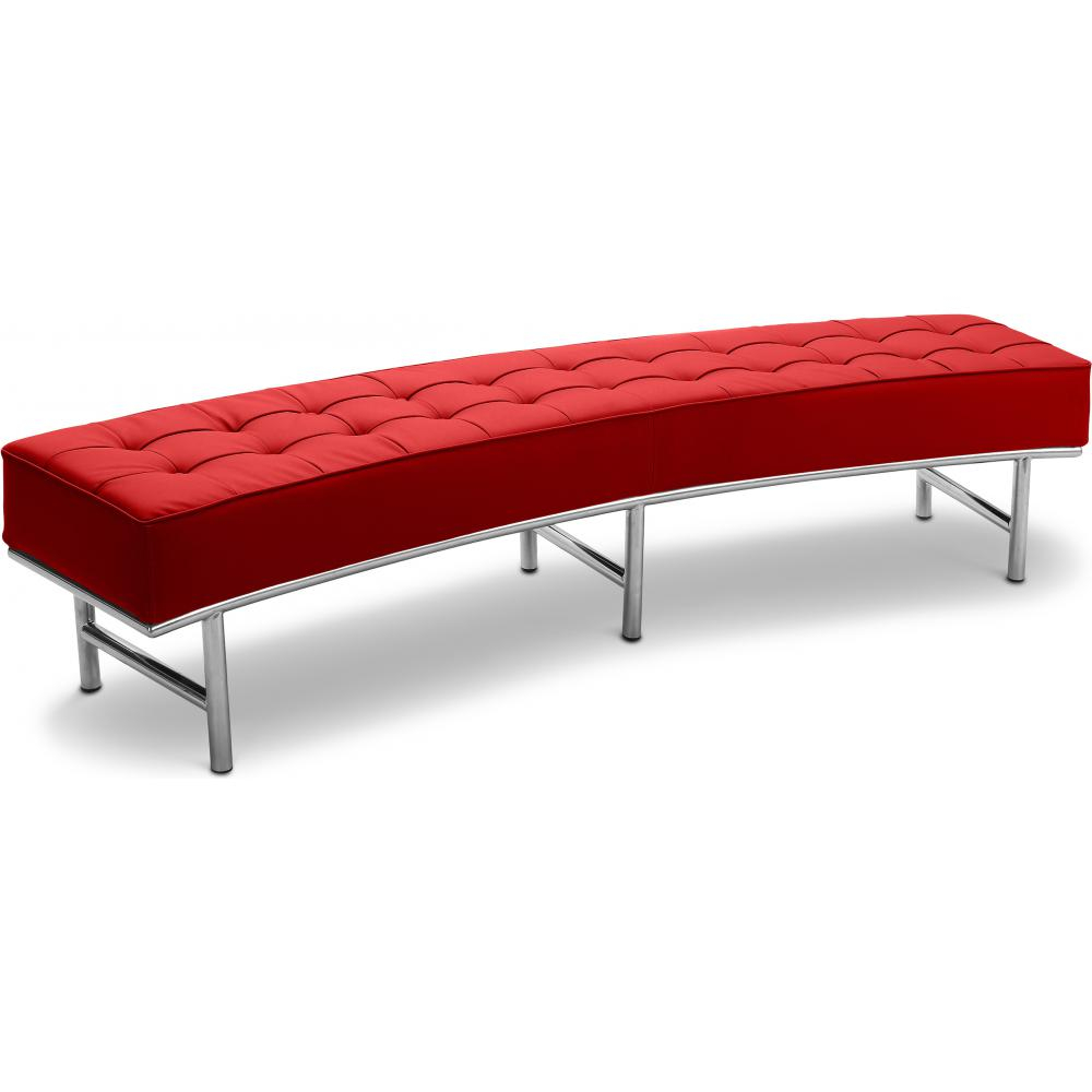  Buy Curved Bench - Upholstered in Faux Leather - Karlo Red 13700 - in the EU