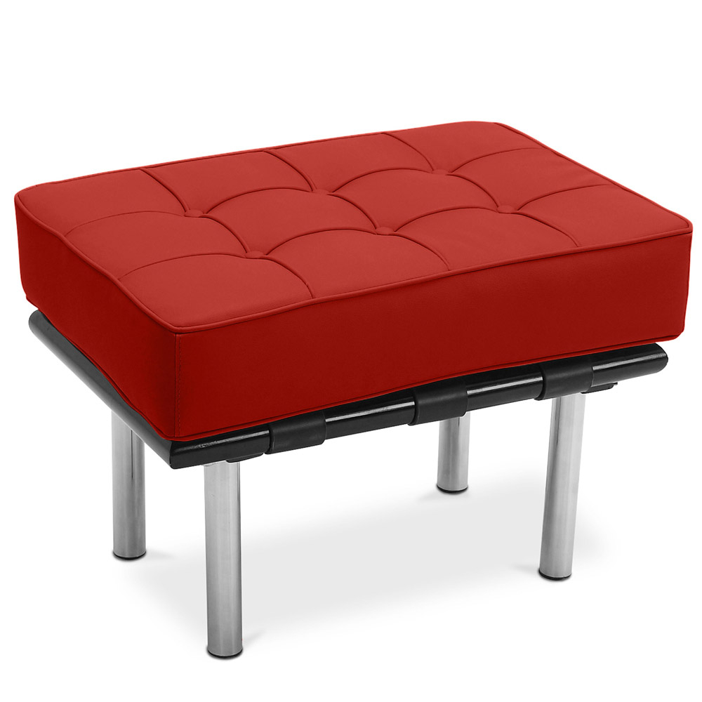  Buy Leather-upholstered Footstool - Barcel Red 15425 - in the EU