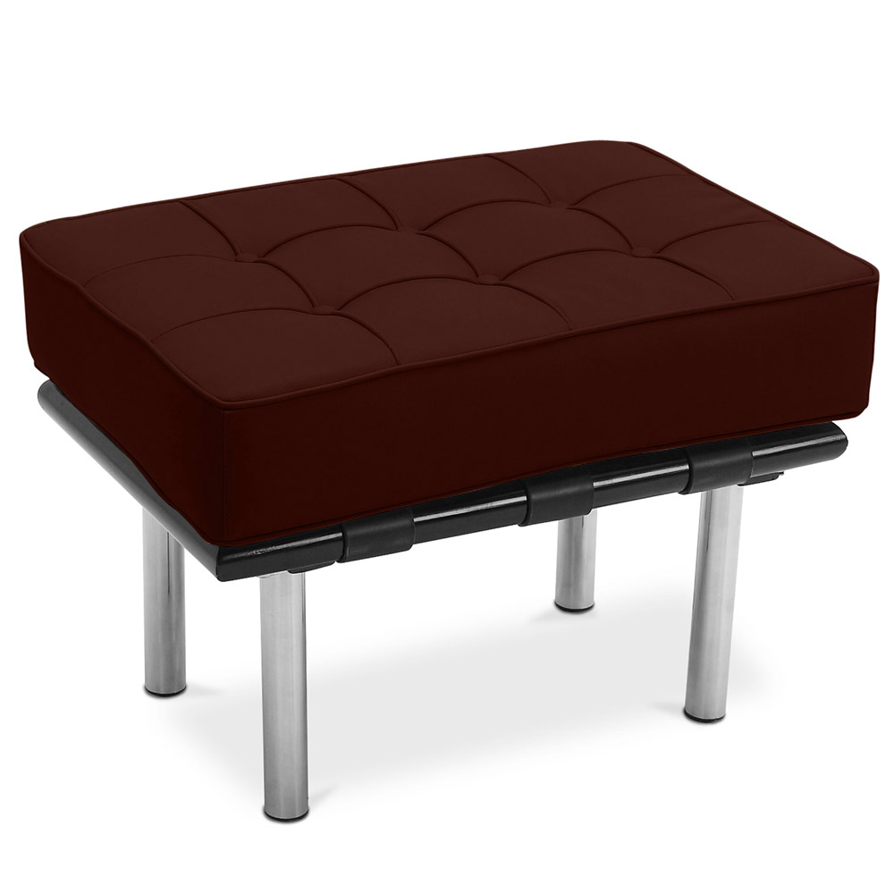  Buy Leather-upholstered Footstool - Barcel Chocolate 15425 - in the EU
