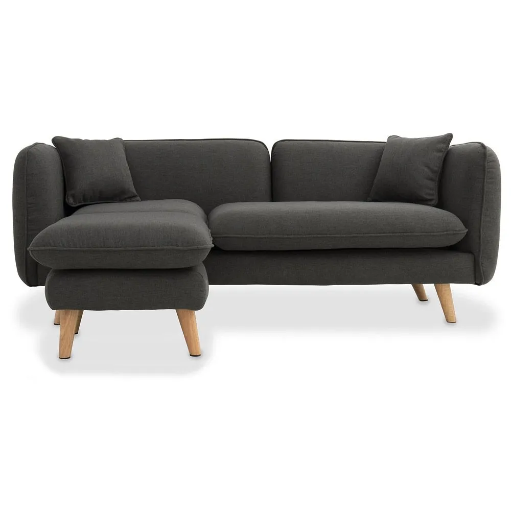 Linen Upholstered Chaise Lounge - Scandinavian Style - Vriga image 8
