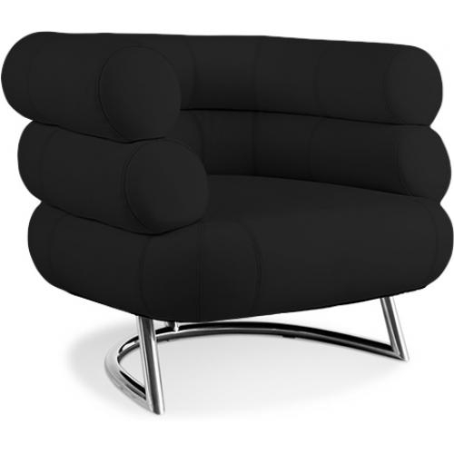  Buy Design Armchair - Upholstered in Leather - Bivendun Black 16501 - in the EU