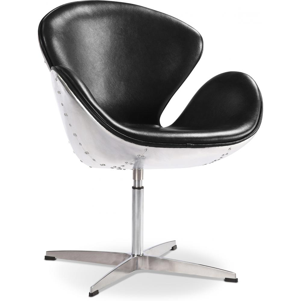  Buy Swan chair Aviator armchair premium leather Black 25626 - in the EU