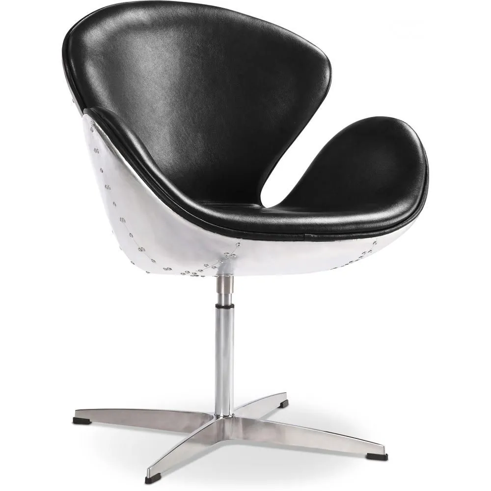 
Armchair with Armrests - Aviator Style - Upholstered in Leather - Via image 8