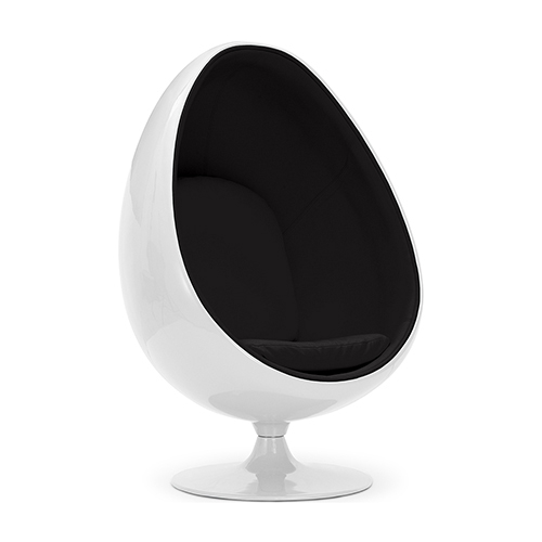  Buy Egg-shaped designer armchair - Faux leather upholstery - Eny Black 13193 - in the EU