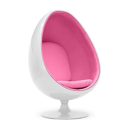 Egg-shaped designer armchair - Faux leather upholstery - Eny image 8