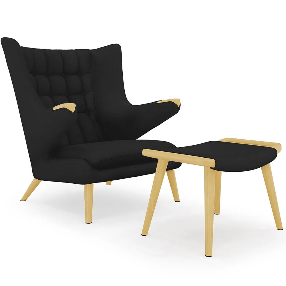 Armchair with Footrest - Upholstered - Grizzly image 8
