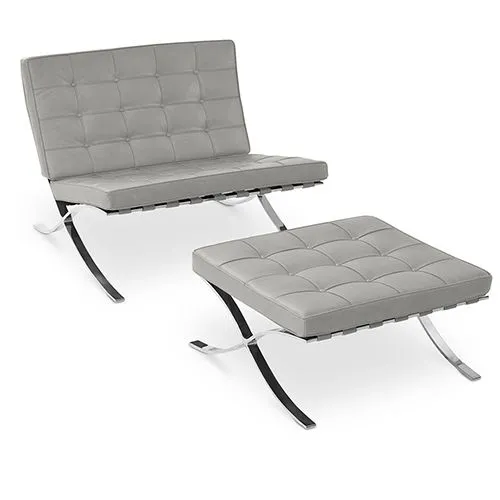 Designer Armchair with Footrest - Upholstered in Faux Leather - Town image 8