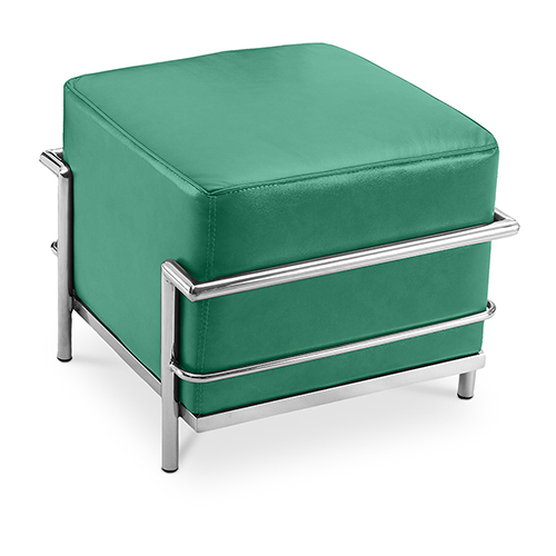  Buy  Square Footrest - Upholstered in Faux Leather - Kart Turquoise 55762 - in the EU